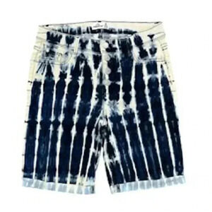 Jordache Denim Tie Dye Jeans Bermuda blue Shorts Girls Sz 16‎ Retro